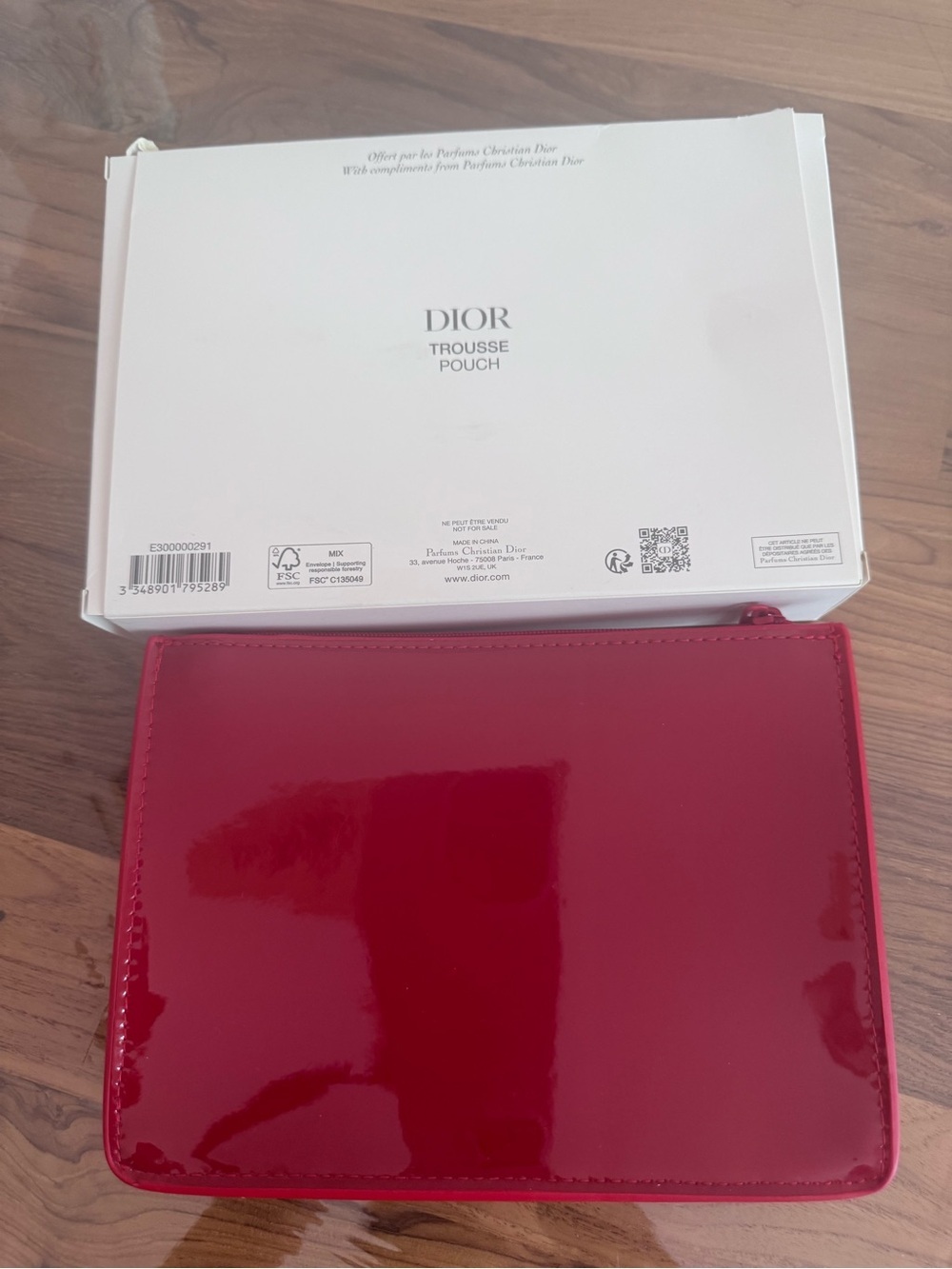 GWP Dior Glossy Patent CD Pouch in Cherry Red - Picture 2 of 5